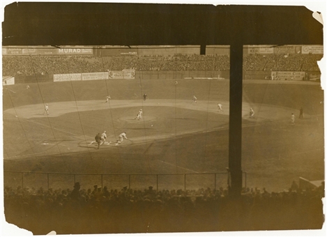 1917 Joe Jackson at Bat During World Series Oversized Original Photograph (PSA/DNA Type I)